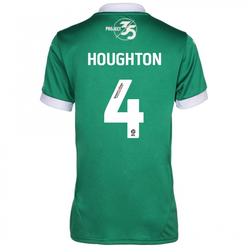 Niño Camiseta Jordan Houghton #4 Verde Blanco 1ª Equipación 2024/25 La Camisa Perú