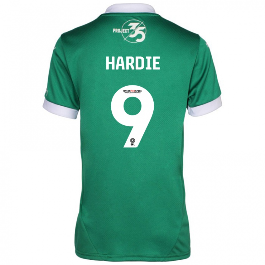 Niño Camiseta Ryan Hardie #9 Verde Blanco 1ª Equipación 2024/25 La Camisa Perú