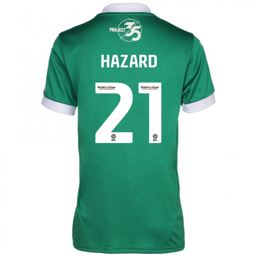 Niño Camiseta Conor Hazard #21 Verde Blanco 1ª Equipación 2024/25 La Camisa Perú