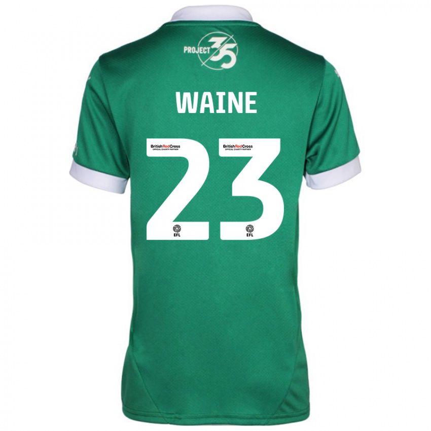 Niño Camiseta Ben Waine #23 Verde Blanco 1ª Equipación 2024/25 La Camisa Perú