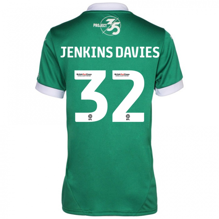 Niño Camiseta Will Jenkins-Davies #32 Verde Blanco 1ª Equipación 2024/25 La Camisa Perú