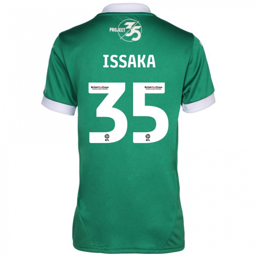 Niño Camiseta Freddie Issaka #35 Verde Blanco 1ª Equipación 2024/25 La Camisa Perú