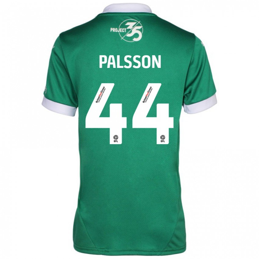 Niño Camiseta Victor Pálsson #44 Verde Blanco 1ª Equipación 2024/25 La Camisa Perú