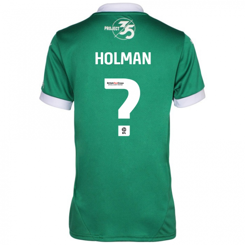 Niño Camiseta Daniel Holman #0 Verde Blanco 1ª Equipación 2024/25 La Camisa Perú