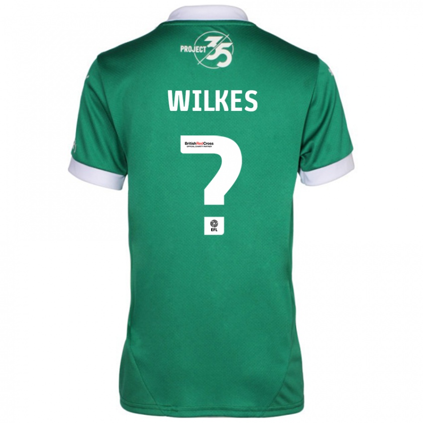 Niño Camiseta Finley Wilkes #0 Verde Blanco 1ª Equipación 2024/25 La Camisa Perú