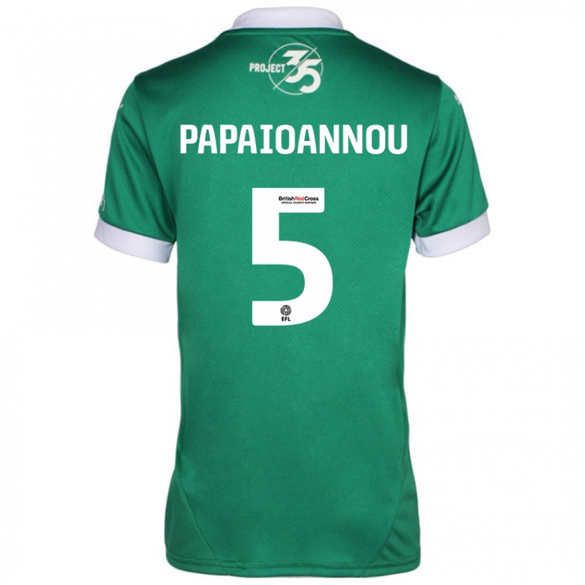 Niño Camiseta Panagiota Papaioannou #5 Verde Blanco 1ª Equipación 2024/25 La Camisa Perú