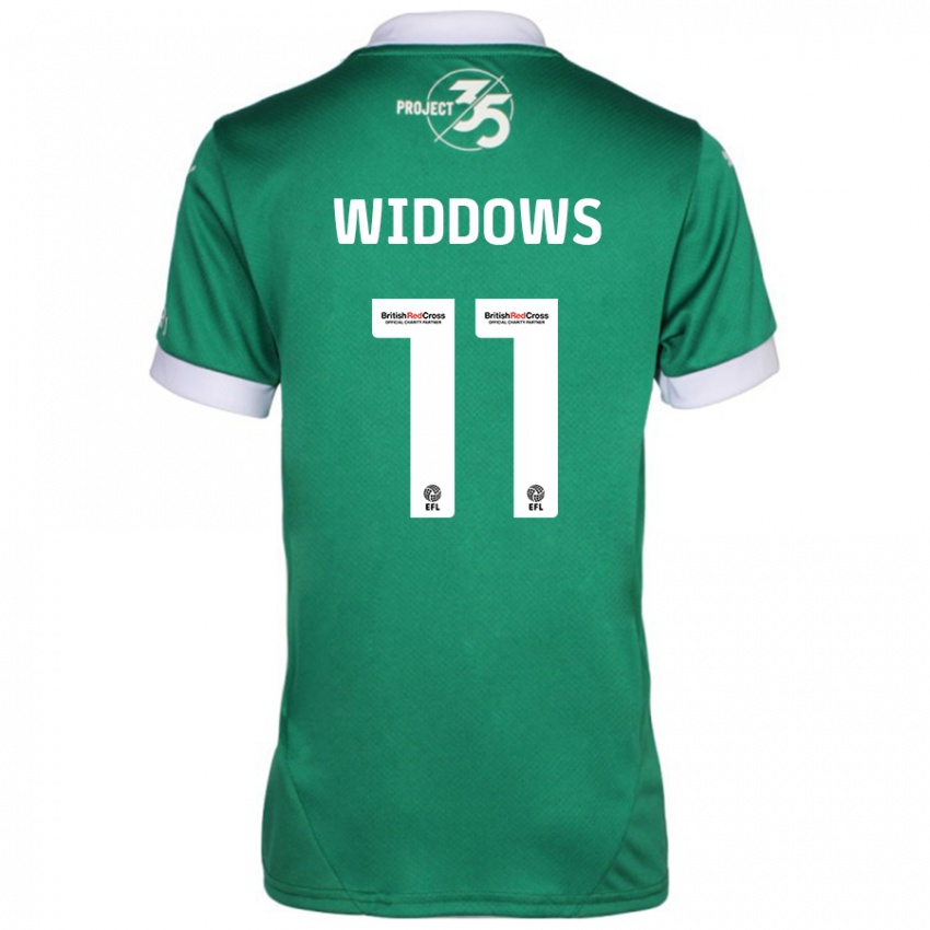 Niño Camiseta Jade Widdows #11 Verde Blanco 1ª Equipación 2024/25 La Camisa Perú