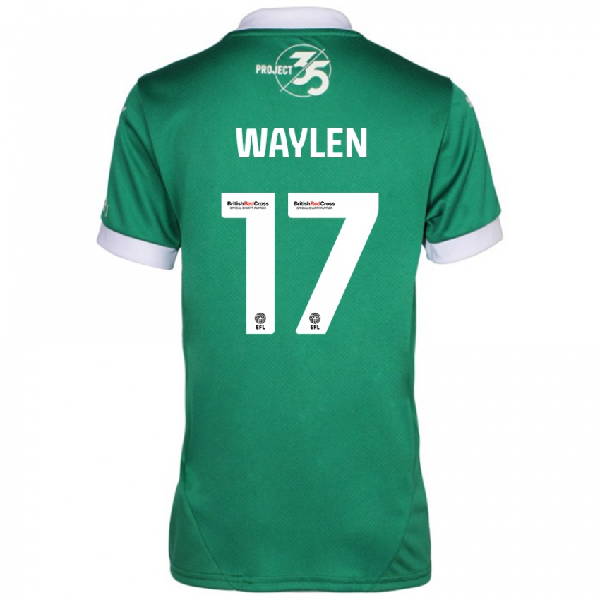 Niño Camiseta Libby Waylen #17 Verde Blanco 1ª Equipación 2024/25 La Camisa Perú