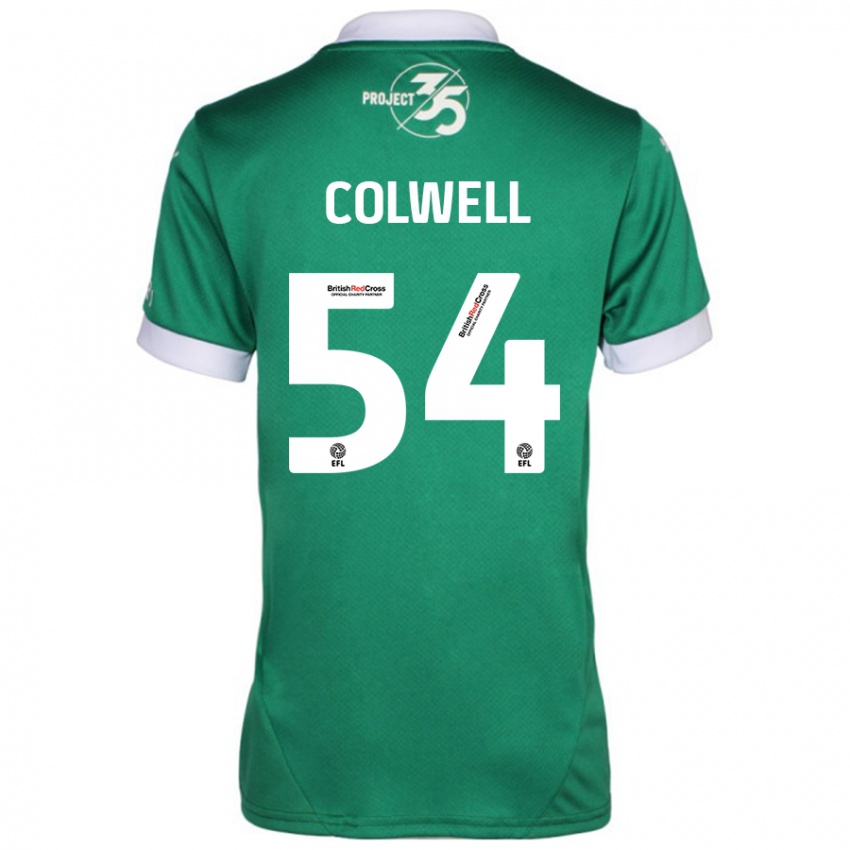 Niño Camiseta Lewis Colwell #54 Verde Blanco 1ª Equipación 2024/25 La Camisa Perú