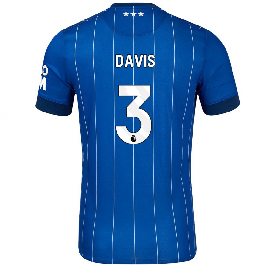 Niño Camiseta Leif Davis #3 Azul Marino 1ª Equipación 2024/25 La Camisa Perú