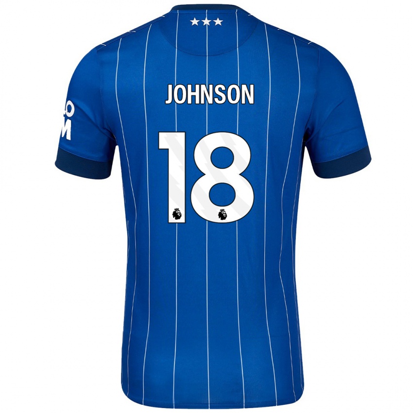 Niño Camiseta Ben Johnson #18 Azul Marino 1ª Equipación 2024/25 La Camisa Perú