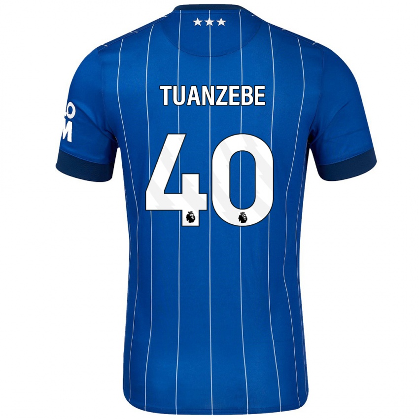 Niño Camiseta Axel Tuanzebe #40 Azul Marino 1ª Equipación 2024/25 La Camisa Perú