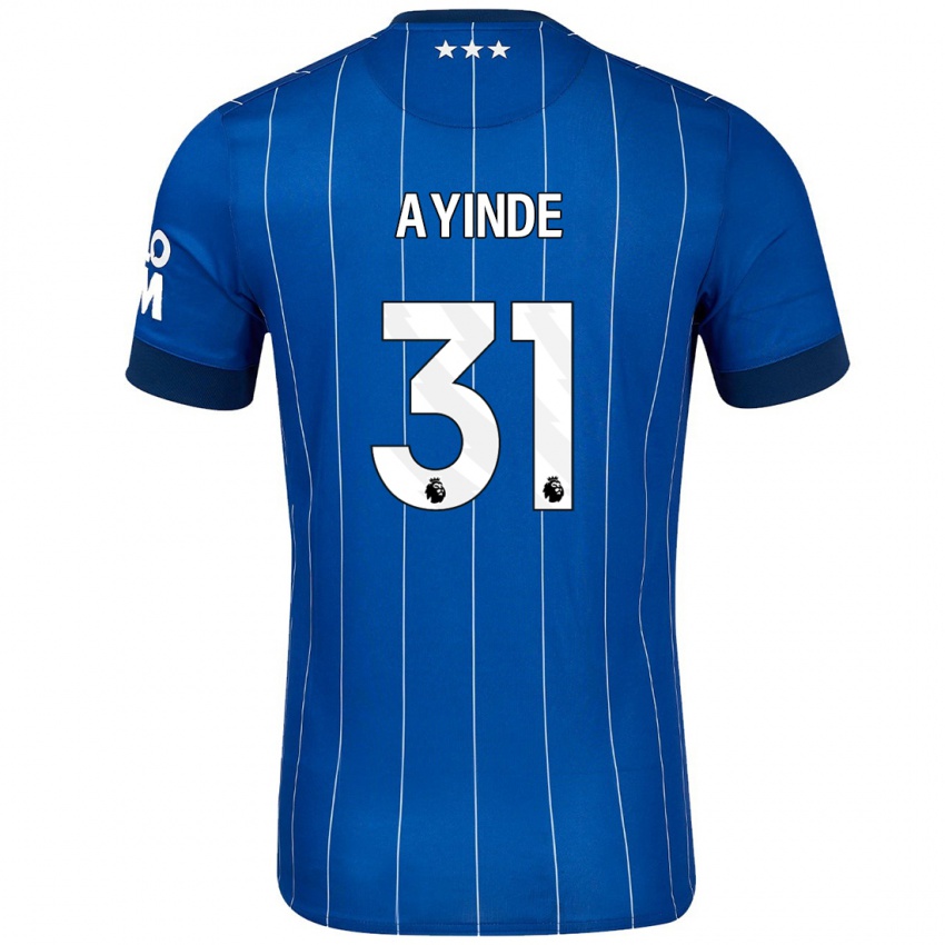 Niño Camiseta Leon Ayinde #31 Azul Marino 1ª Equipación 2024/25 La Camisa Perú