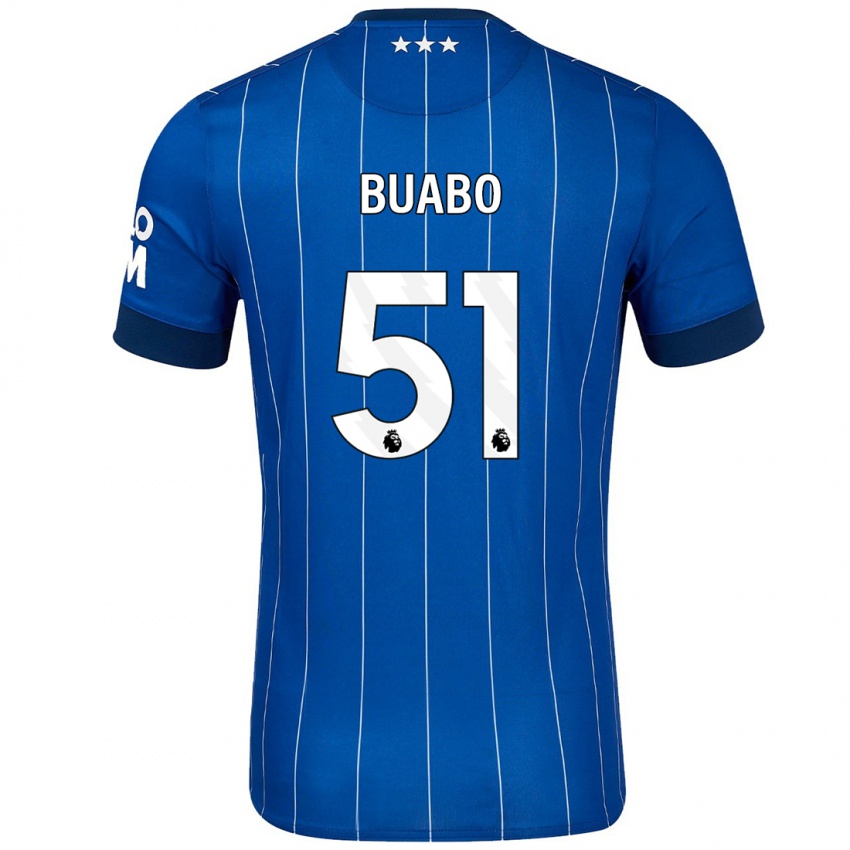 Niño Camiseta Gerard Buabo #51 Azul Marino 1ª Equipación 2024/25 La Camisa Perú