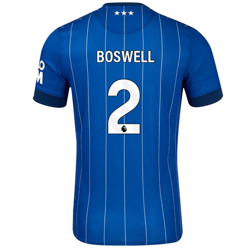 Niño Camiseta Maria Boswell #2 Azul Marino 1ª Equipación 2024/25 La Camisa Perú