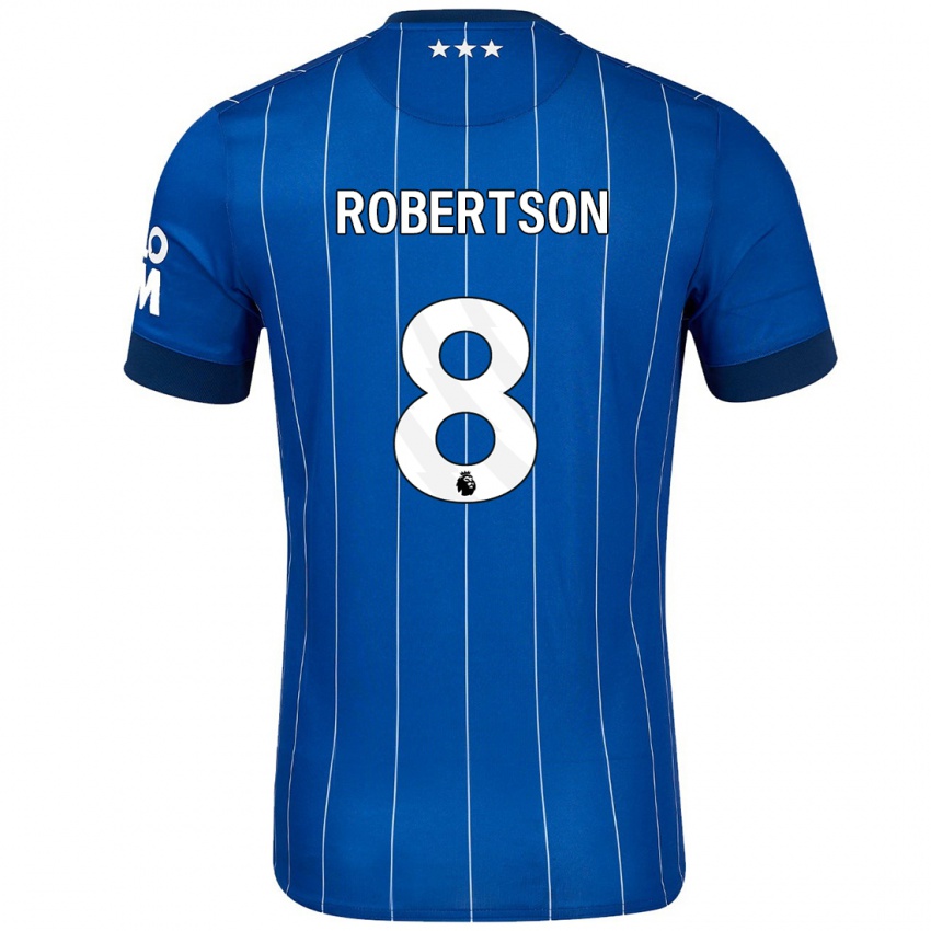 Niño Camiseta Kyra Robertson #8 Azul Marino 1ª Equipación 2024/25 La Camisa Perú