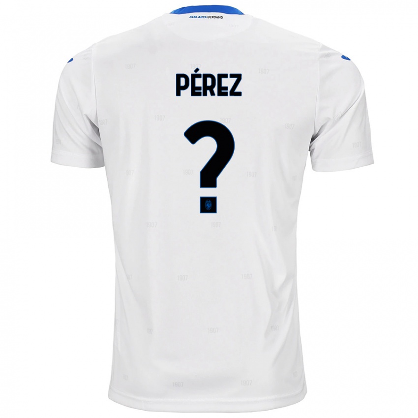 Niño Camiseta David Pérez #0 Blanco 2ª Equipación 2024/25 La Camisa Perú