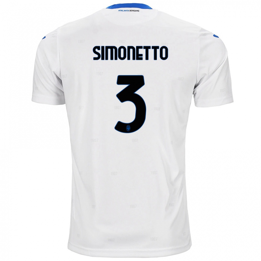 Niño Camiseta Federico Simonetto #3 Blanco 2ª Equipación 2024/25 La Camisa Perú