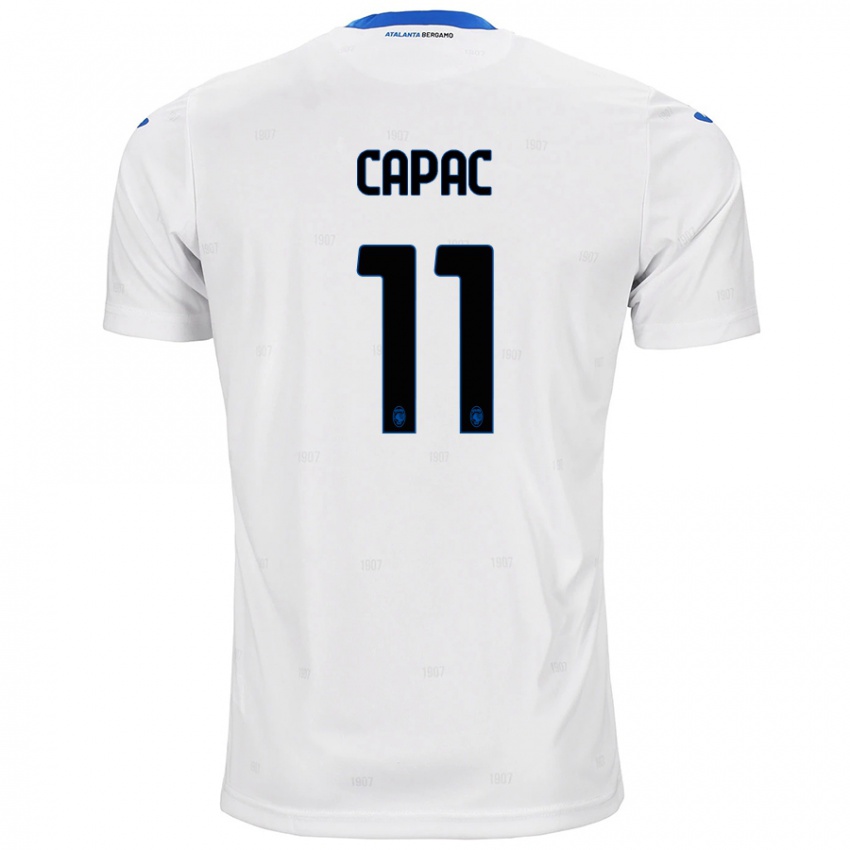 Niño Camiseta Alexandru Capac #11 Blanco 2ª Equipación 2024/25 La Camisa Perú