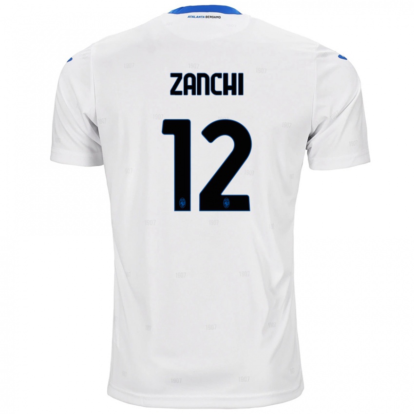 Niño Camiseta Edoardo Zanchi #12 Blanco 2ª Equipación 2024/25 La Camisa Perú