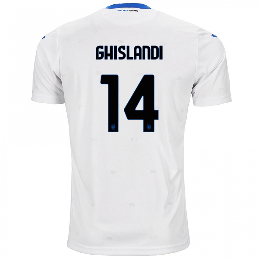 Niño Camiseta Davide Ghislandi #14 Blanco 2ª Equipación 2024/25 La Camisa Perú