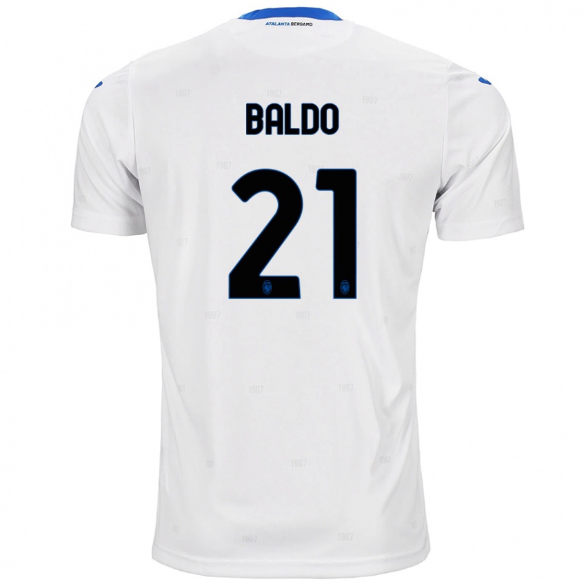 Niño Camiseta Nicolò Baldo #21 Blanco 2ª Equipación 2024/25 La Camisa Perú