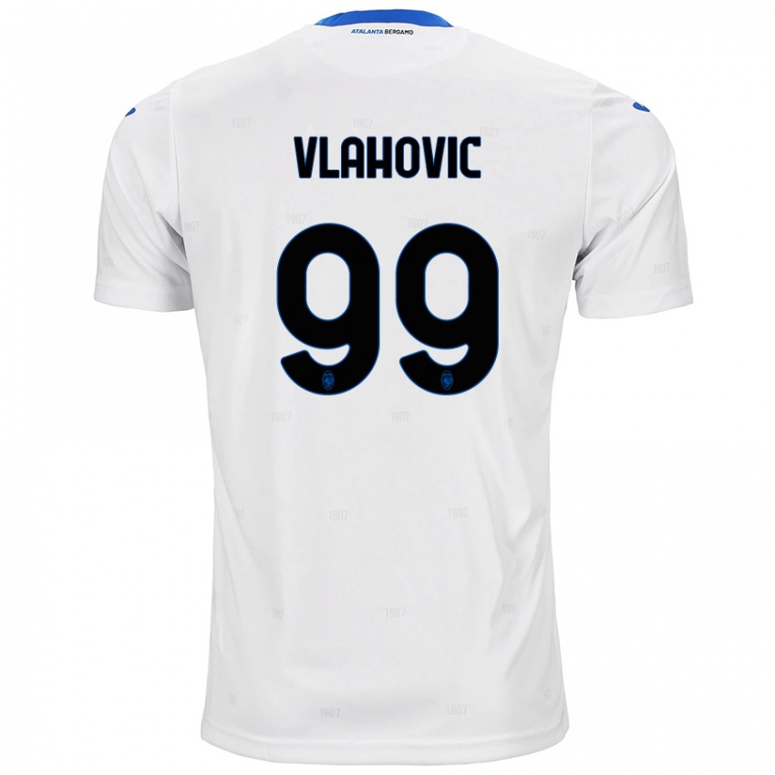 Niño Camiseta Vanja Vlahovic #99 Blanco 2ª Equipación 2024/25 La Camisa Perú