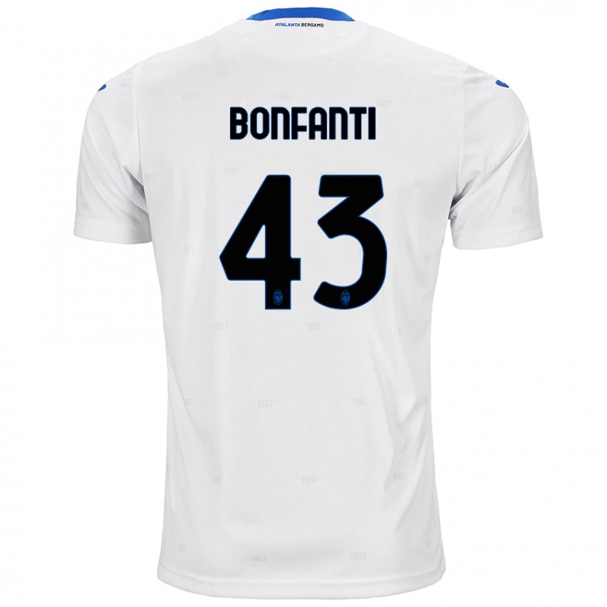 Niño Camiseta Giovanni Bonfanti #43 Blanco 2ª Equipación 2024/25 La Camisa Perú