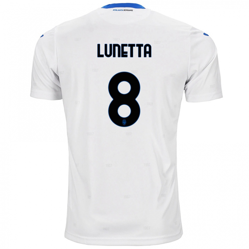 Niño Camiseta Gabriel Lunetta #8 Blanco 2ª Equipación 2024/25 La Camisa Perú