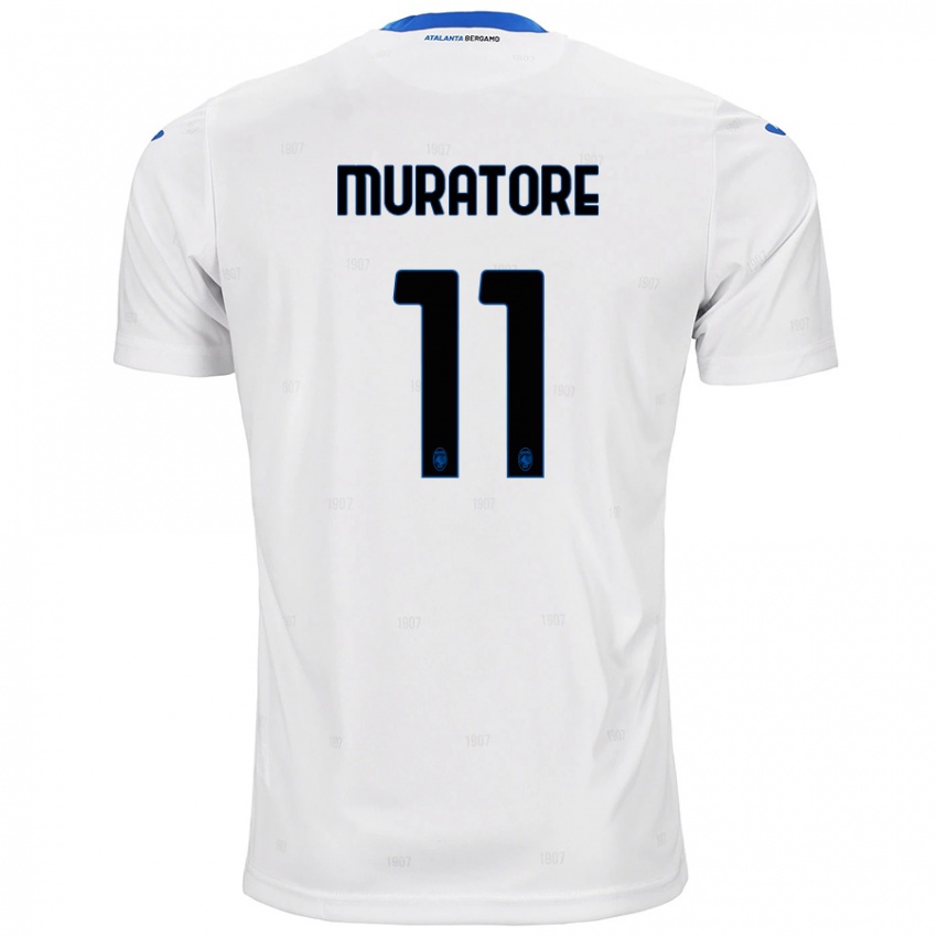 Niño Camiseta Simone Muratore #11 Blanco 2ª Equipación 2024/25 La Camisa Perú