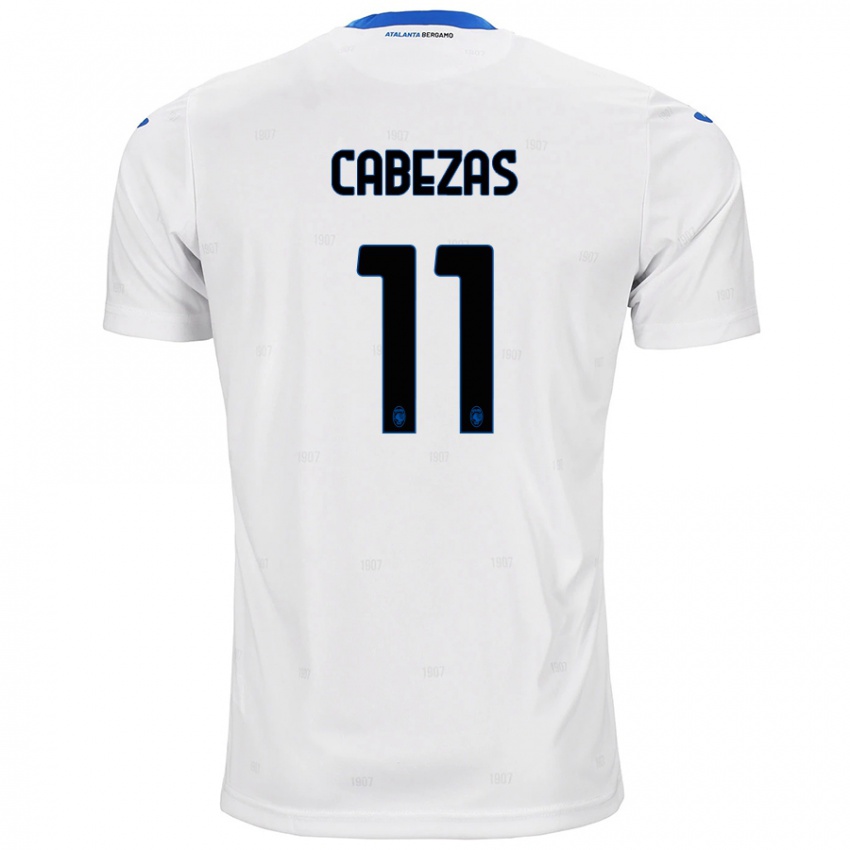 Niño Camiseta Bryan Cabezas #11 Blanco 2ª Equipación 2024/25 La Camisa Perú