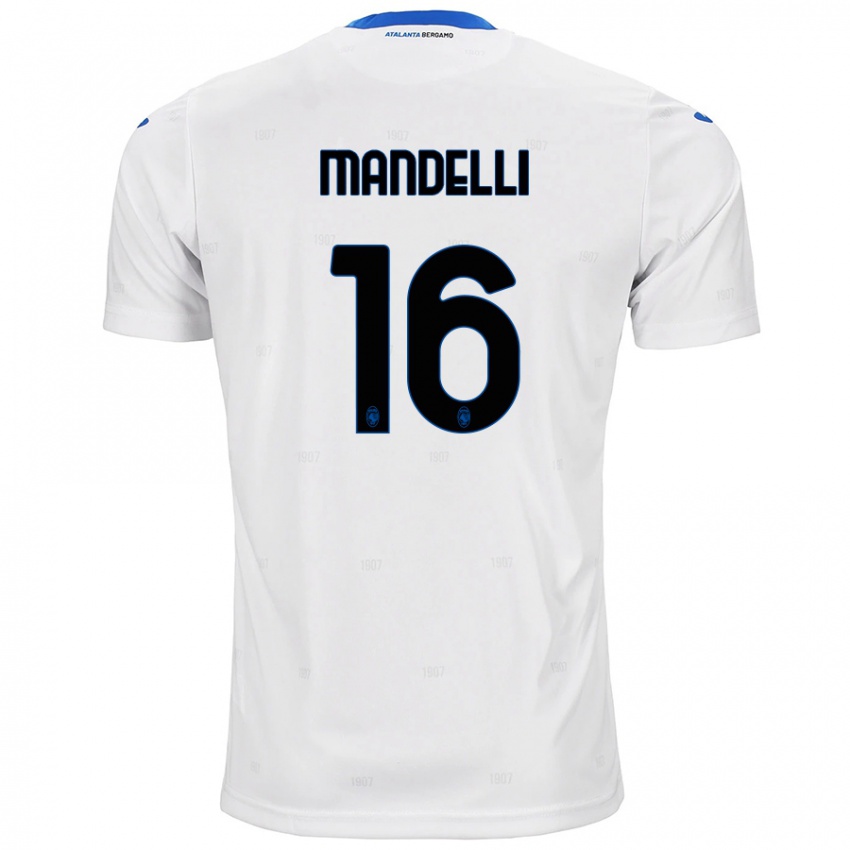 Niño Camiseta Giulia Mandelli #16 Blanco 2ª Equipación 2024/25 La Camisa Perú