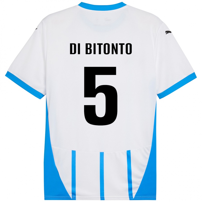 Niño Camiseta Alessandro Di Bitonto #5 Blanco Azul 2ª Equipación 2024/25 La Camisa Perú