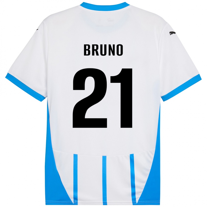 Niño Camiseta Kevin Bruno #21 Blanco Azul 2ª Equipación 2024/25 La Camisa Perú