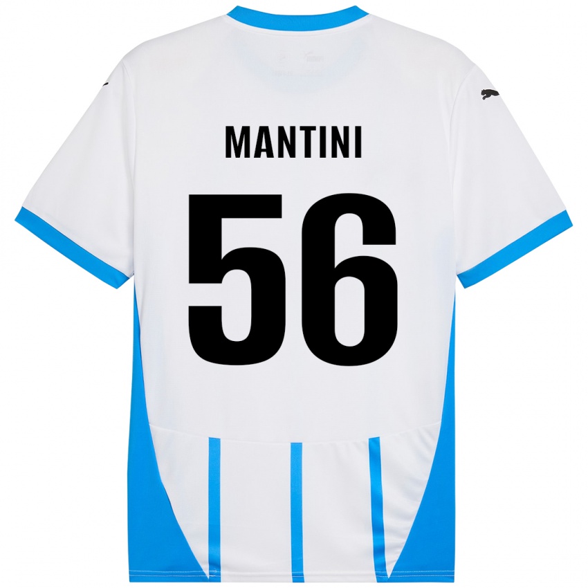 Niño Camiseta Raffaele Mantini #56 Blanco Azul 2ª Equipación 2024/25 La Camisa Perú