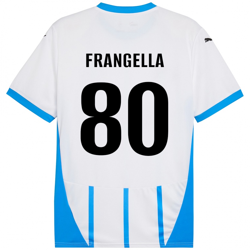 Niño Camiseta Christian Frangella #80 Blanco Azul 2ª Equipación 2024/25 La Camisa Perú