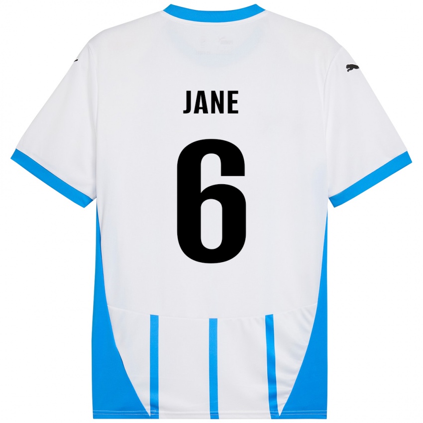 Niño Camiseta Refiloe Jane #6 Blanco Azul 2ª Equipación 2024/25 La Camisa Perú