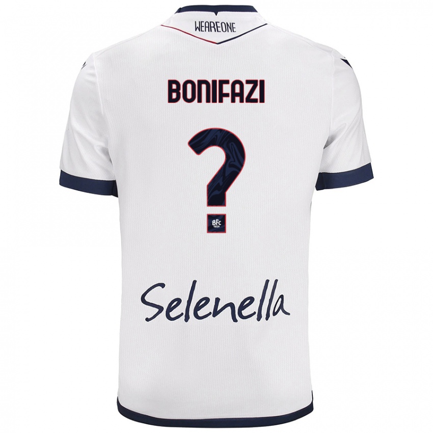 Niño Camiseta Kevin Bonifazi #0 Blanco Azul Real 2ª Equipación 2024/25 La Camisa Perú