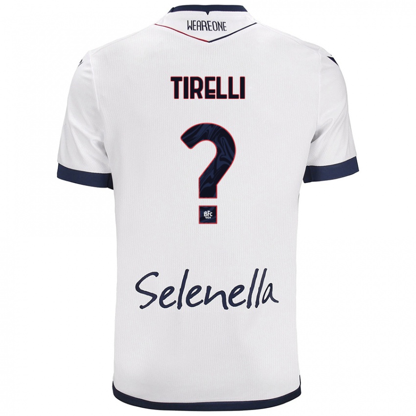 Niño Camiseta Manuel Tirelli #0 Blanco Azul Real 2ª Equipación 2024/25 La Camisa Perú