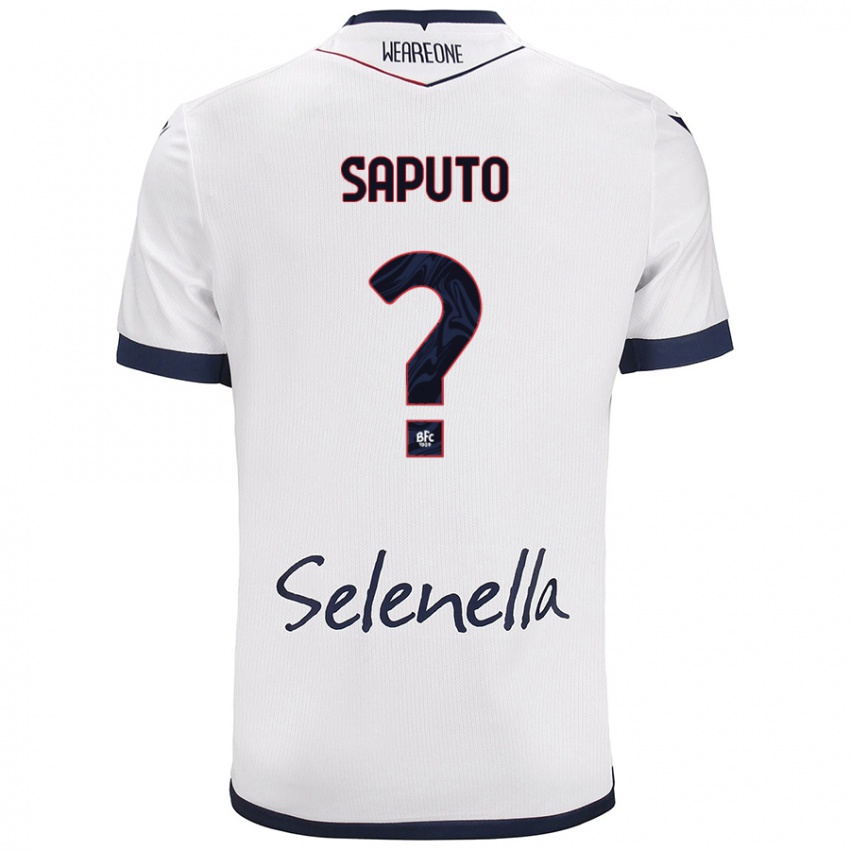 Niño Camiseta Jesse Saputo #0 Blanco Azul Real 2ª Equipación 2024/25 La Camisa Perú