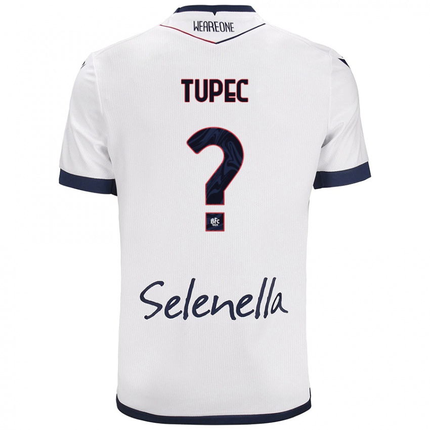 Niño Camiseta Leos Tupec #0 Blanco Azul Real 2ª Equipación 2024/25 La Camisa Perú