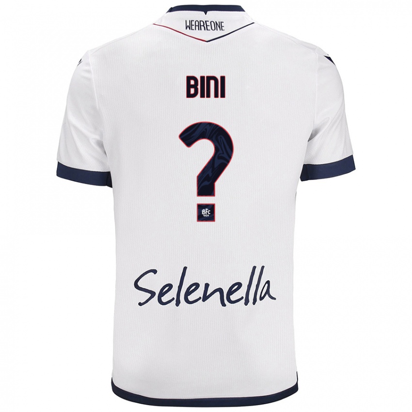 Niño Camiseta Cesare Bini #0 Blanco Azul Real 2ª Equipación 2024/25 La Camisa Perú