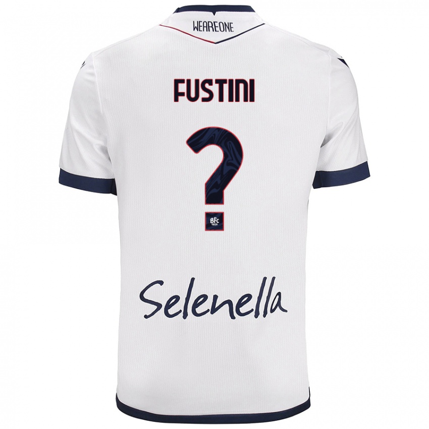 Niño Camiseta Kevin Fustini #0 Blanco Azul Real 2ª Equipación 2024/25 La Camisa Perú