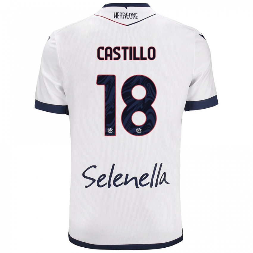 Niño Camiseta Tomas Castillo #18 Blanco Azul Real 2ª Equipación 2024/25 La Camisa Perú