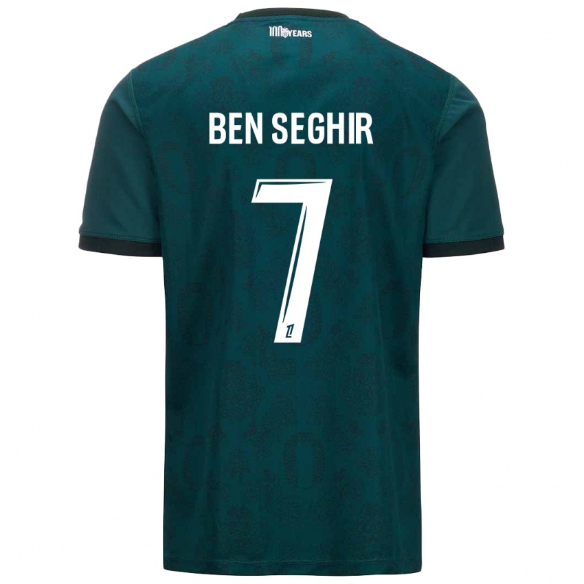 Niño Camiseta Eliesse Ben Seghir #7 Verde Oscuro 2ª Equipación 2024/25 La Camisa Perú