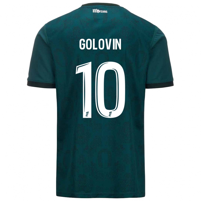 Niño Camiseta Aleksandr Golovin #10 Verde Oscuro 2ª Equipación 2024/25 La Camisa Perú