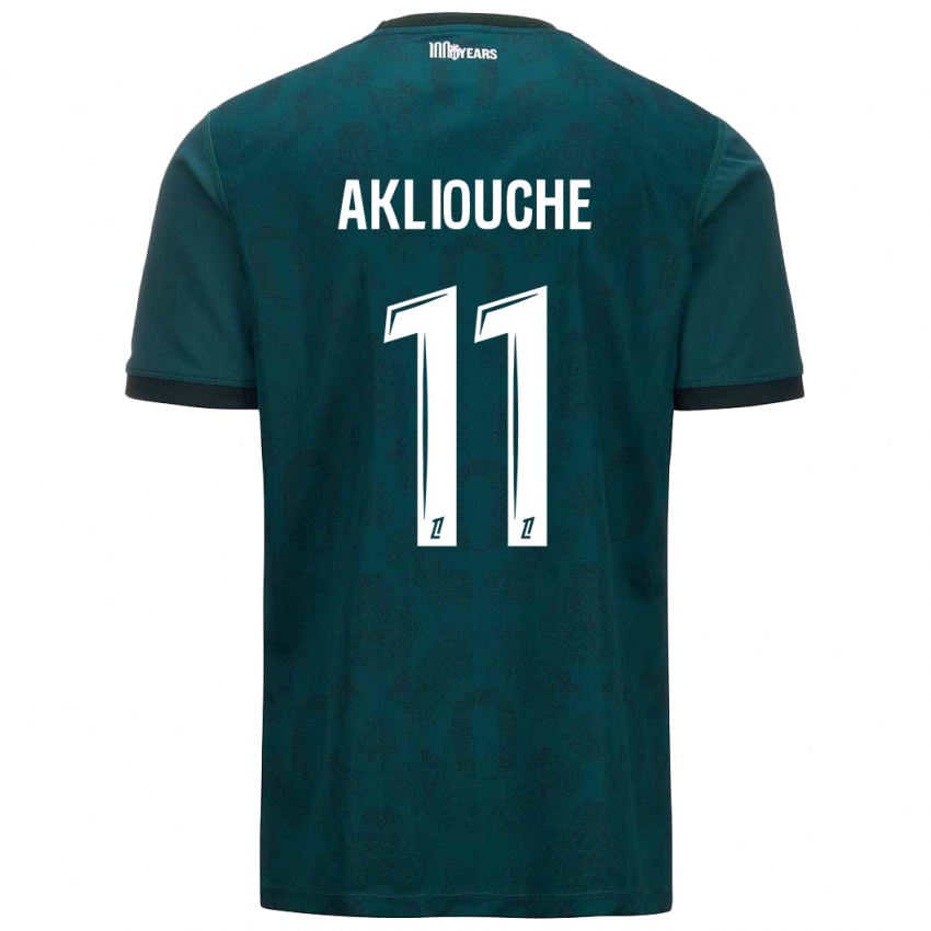 Niño Camiseta Maghnes Akliouche #11 Verde Oscuro 2ª Equipación 2024/25 La Camisa Perú