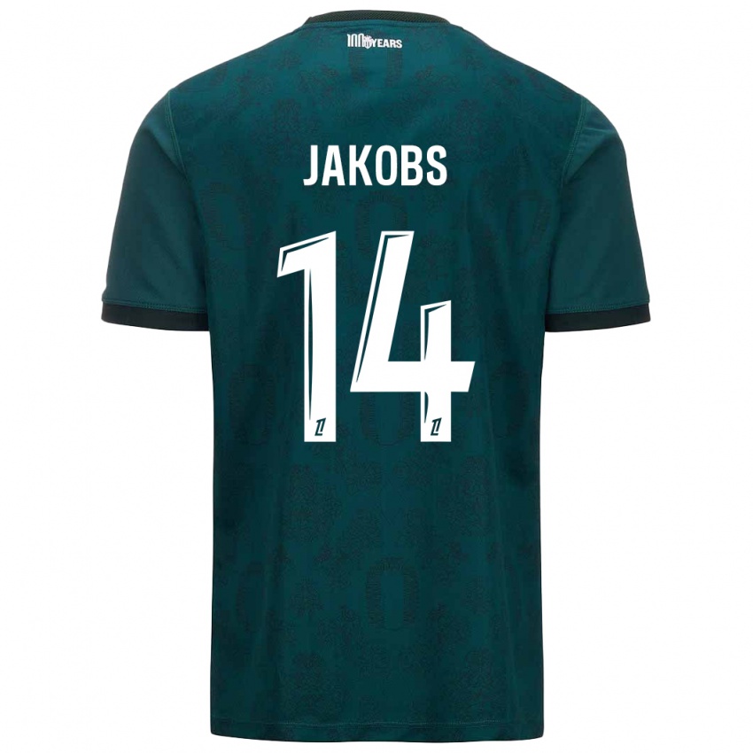 Niño Camiseta Ismail Jakobs #14 Verde Oscuro 2ª Equipación 2024/25 La Camisa Perú