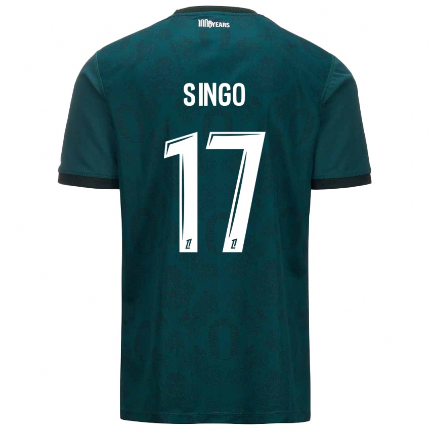 Niño Camiseta Wilfried Singo #17 Verde Oscuro 2ª Equipación 2024/25 La Camisa Perú