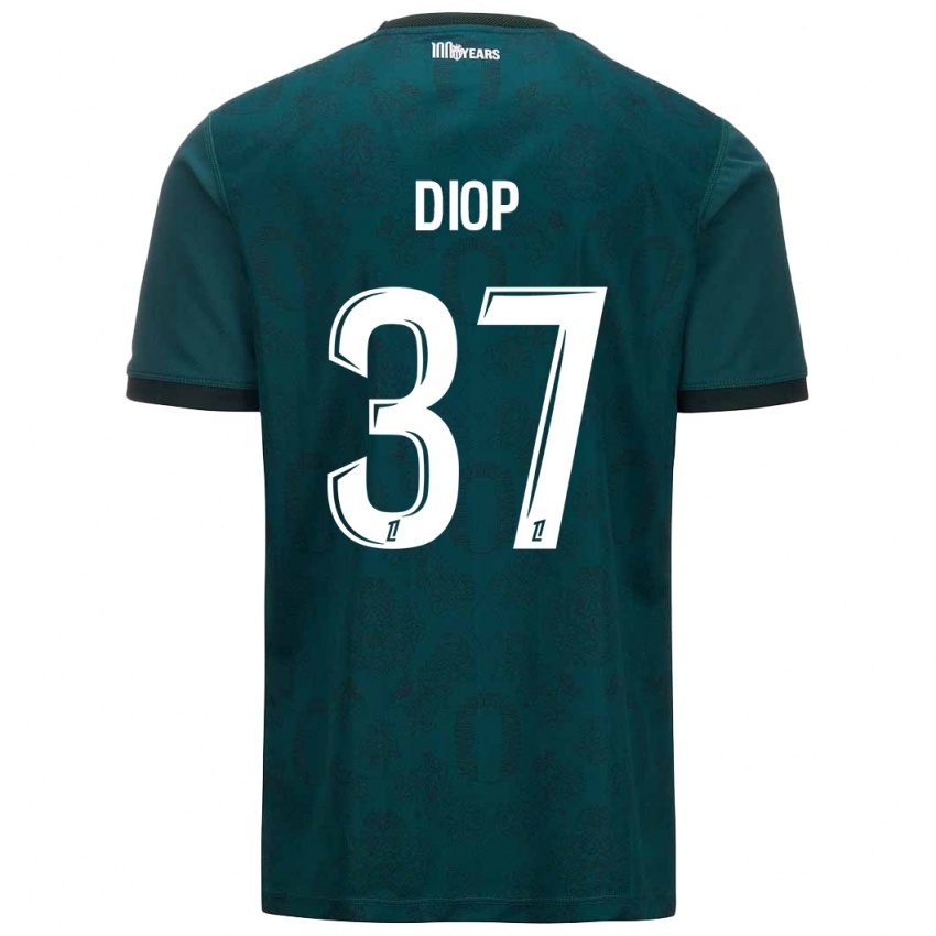 Niño Camiseta Edan Diop #37 Verde Oscuro 2ª Equipación 2024/25 La Camisa Perú